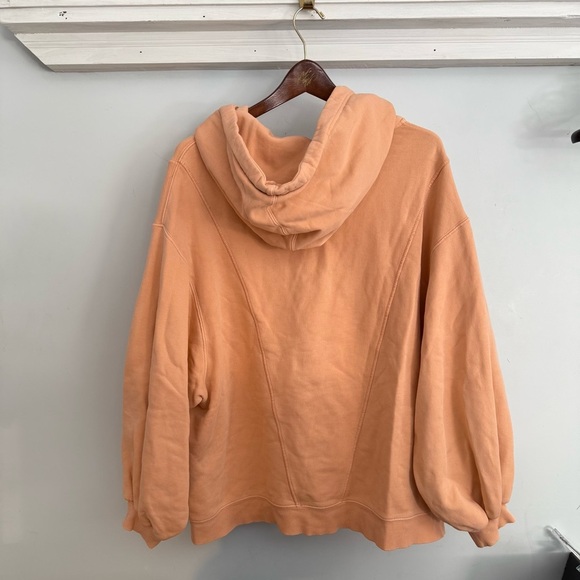 Free People oversized High Road Pullover size Small quarter-zip hoodie pink - Picture 4 of 9